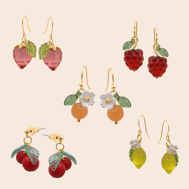 Dangly Fruit Drop Earrings