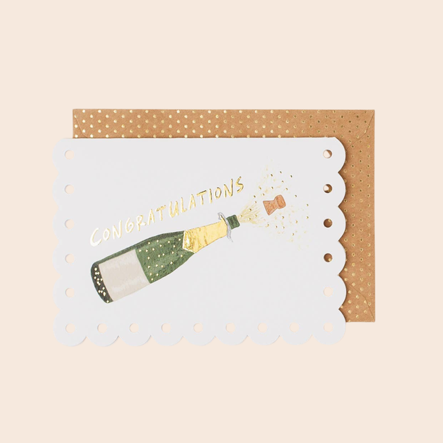 Congratulations Broderie Edge Card