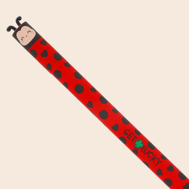 Red Lady Bug Gel Pen