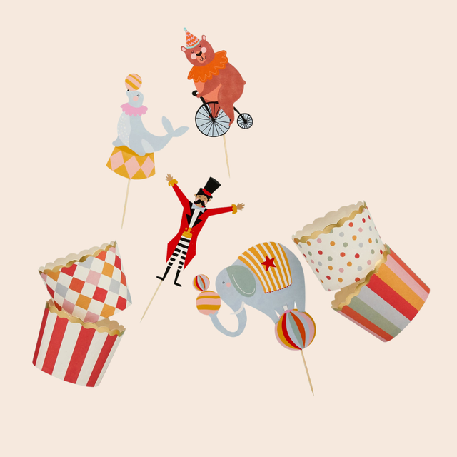 Circus Food Picks & Cups Set