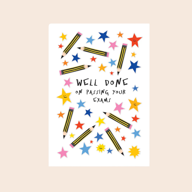 Well Done on Passing your Exams Card