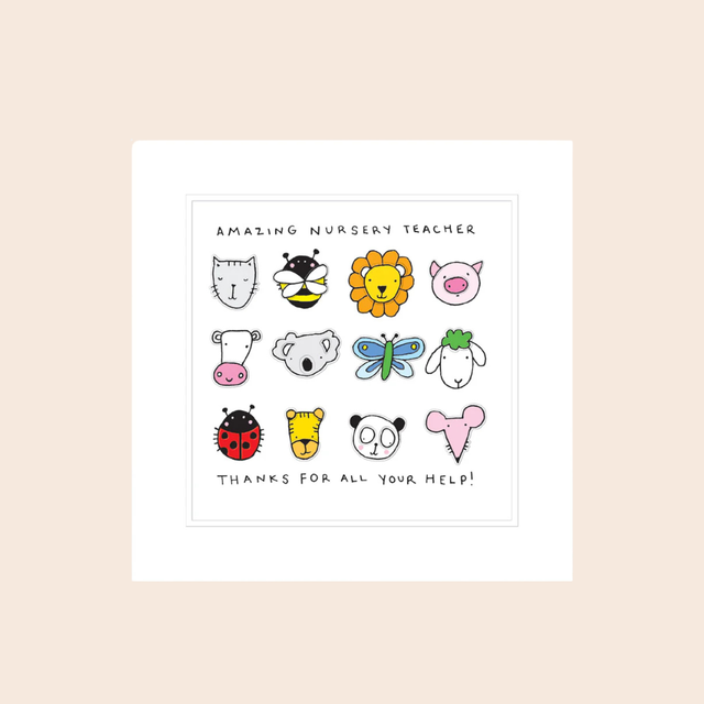 Nursery Teacher Thank You Card