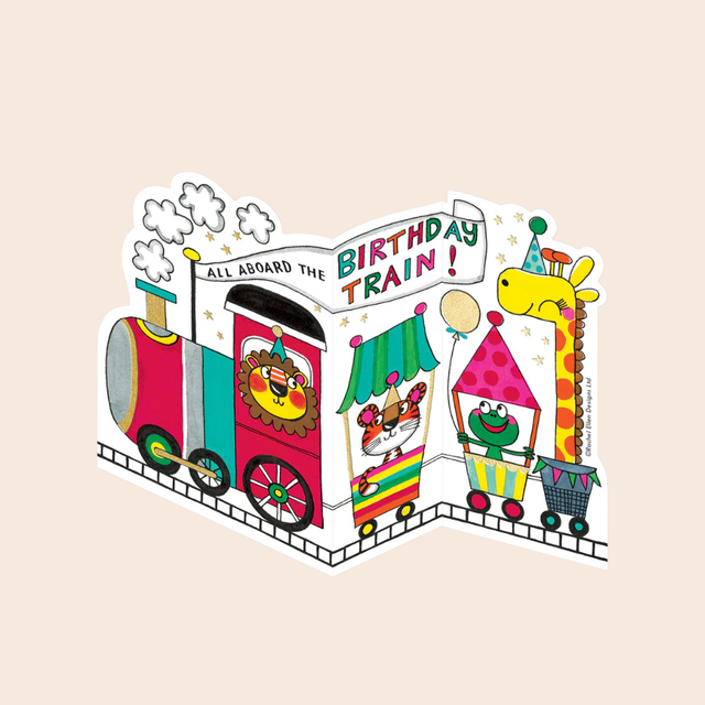 Birthday Train Fold Out Card