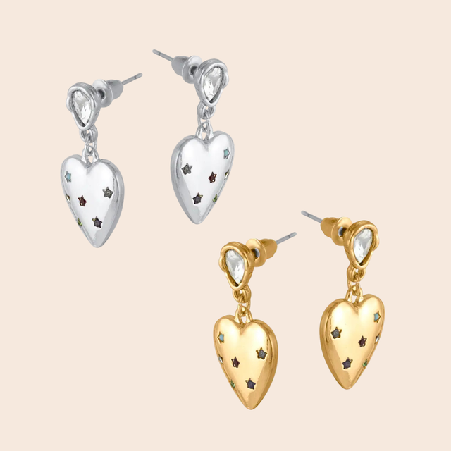 Florence Heart Drop Earrings