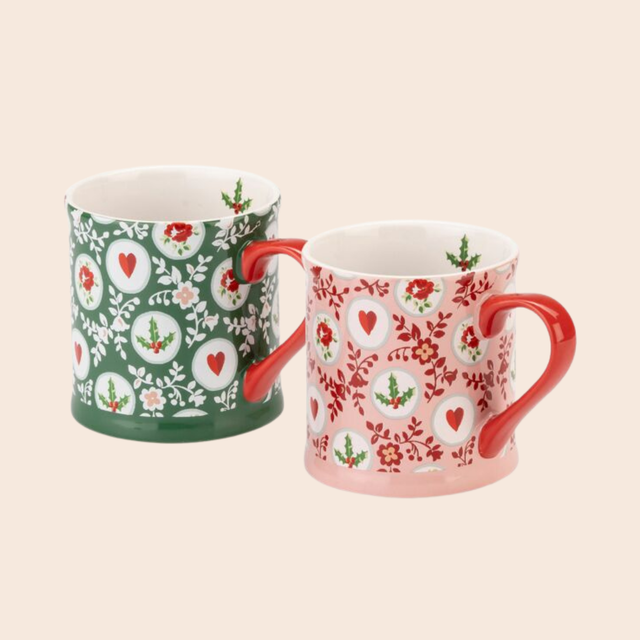 Set Of 2 Holly Spots Mollie Mugs