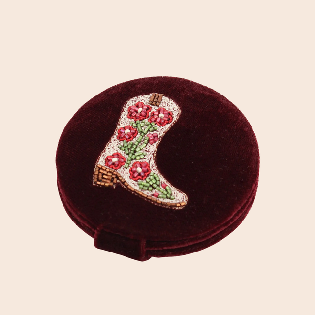 Cowgirl Boot Compact Mirror