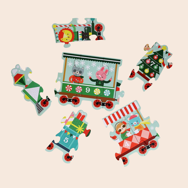 Christmas Train Shaped Floor Puzzle