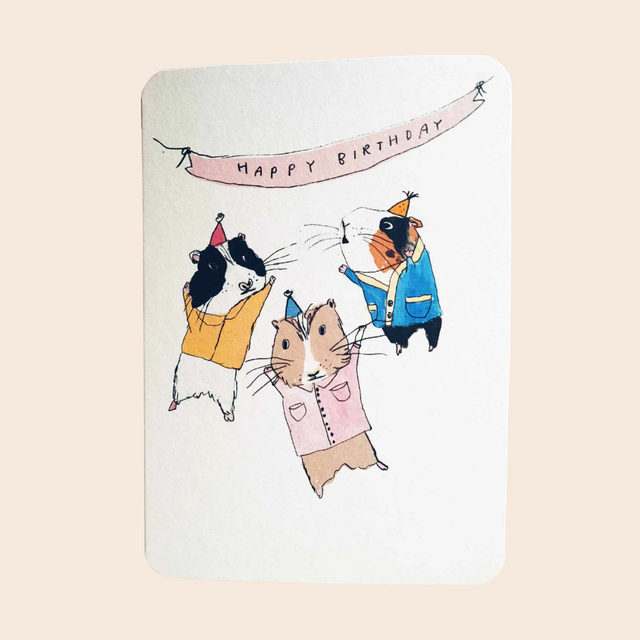 Guinea Pig Party Card