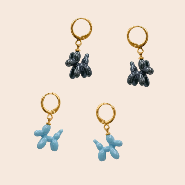 Balloon Dog Hoop Earrings