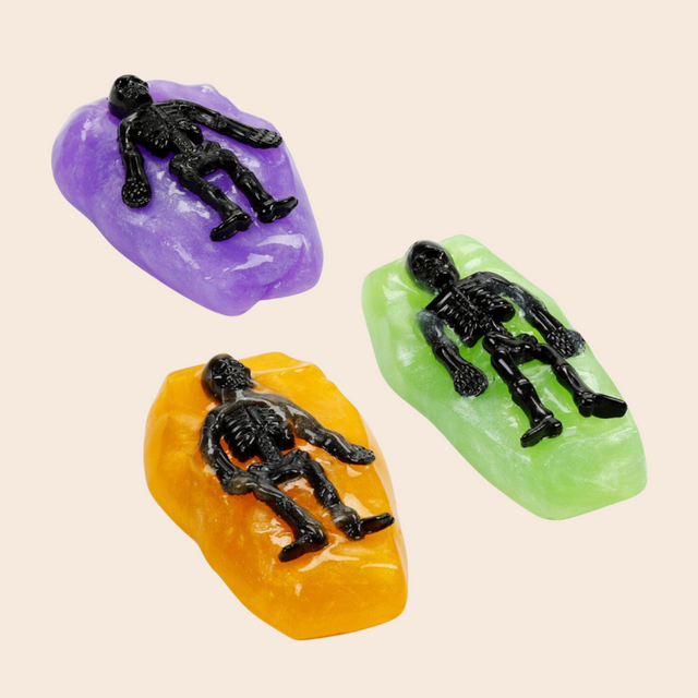 Spooky Slime Coffin with Skeleton