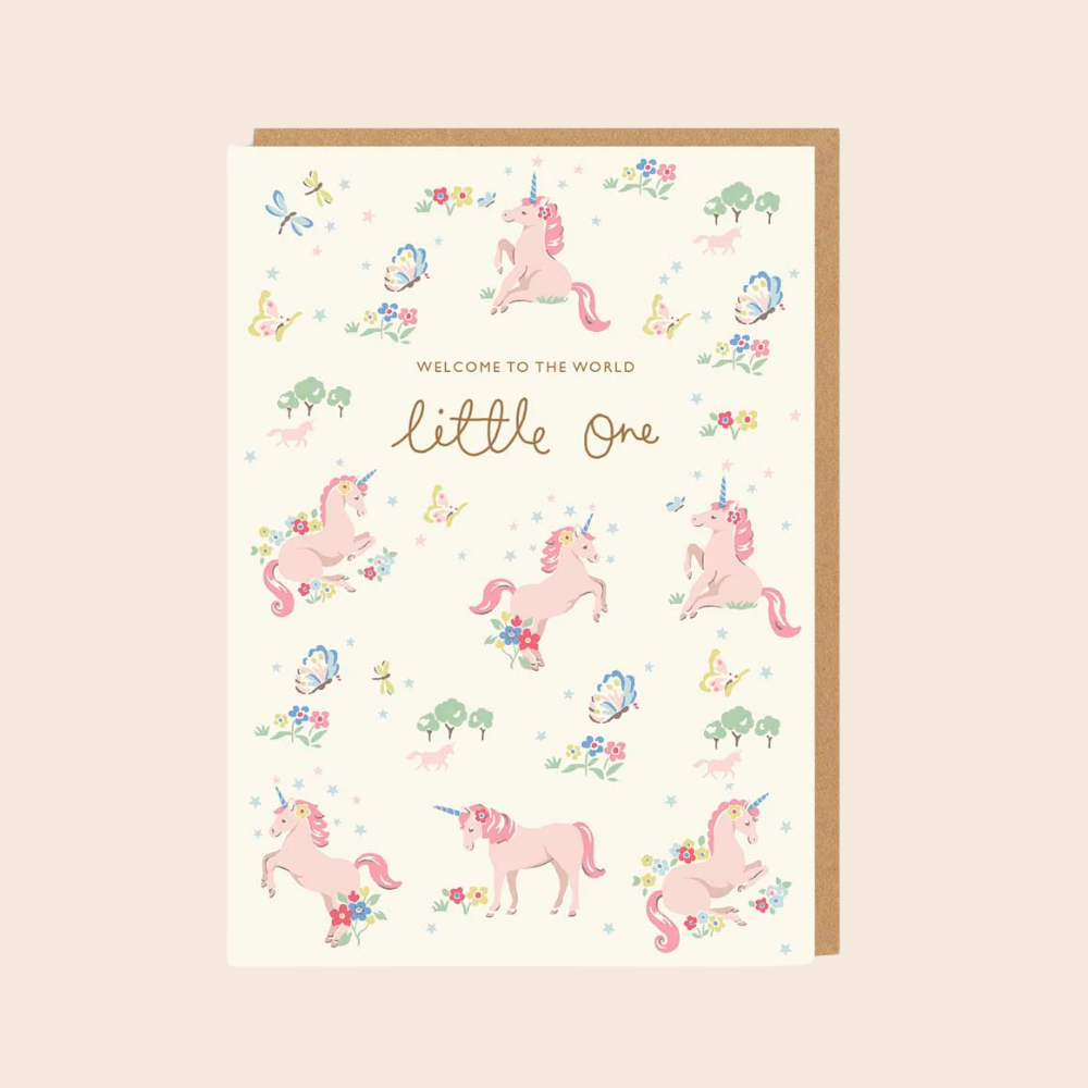 Hello Little One Unicorn Greeting Card