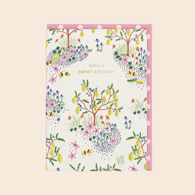 Sweet Birthday Lemon Trees Card