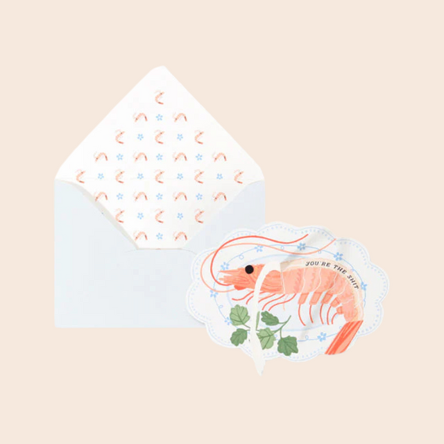 Shrimp Reveal Adult Card