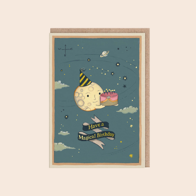 Moon Cake Birthday Card