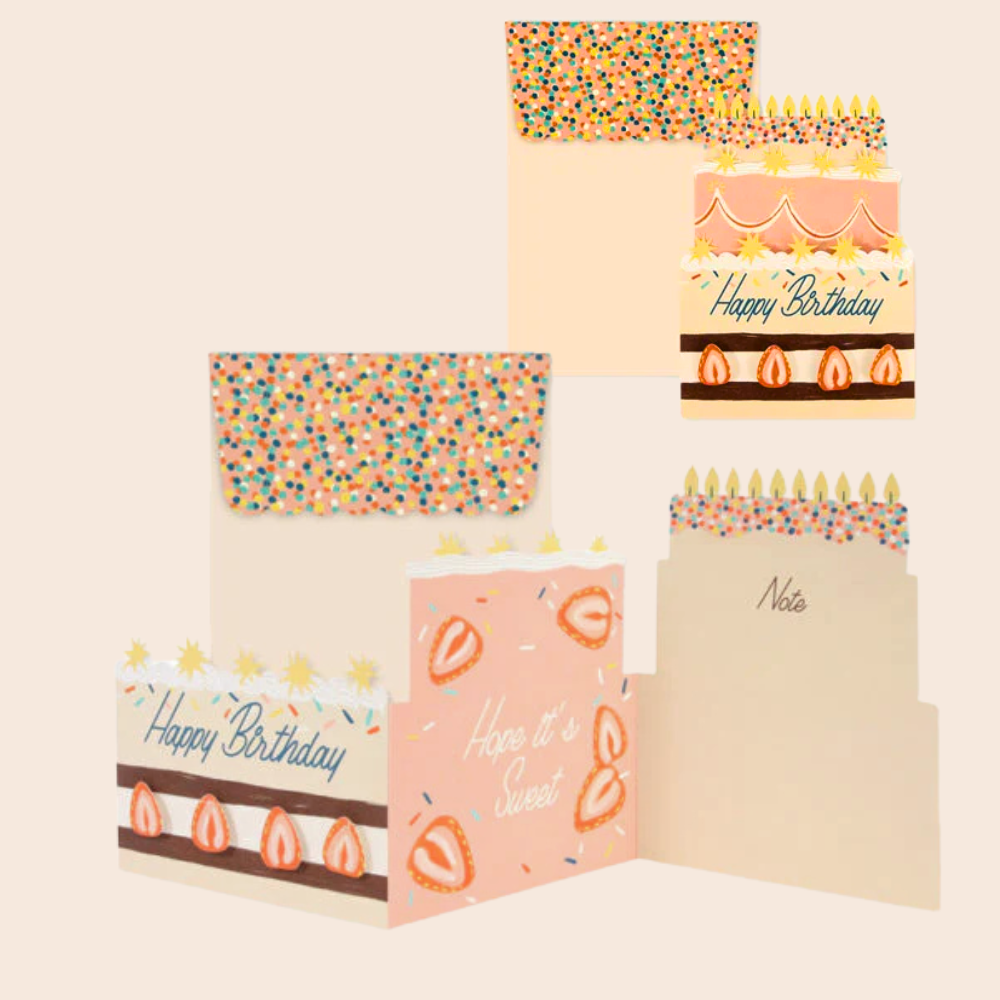 Cake Sliding Birthday Card