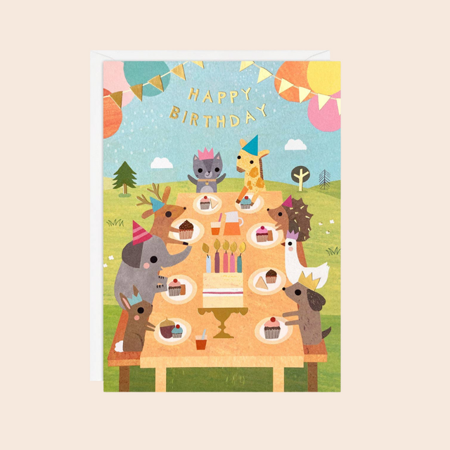 Tea Party Acorns Card