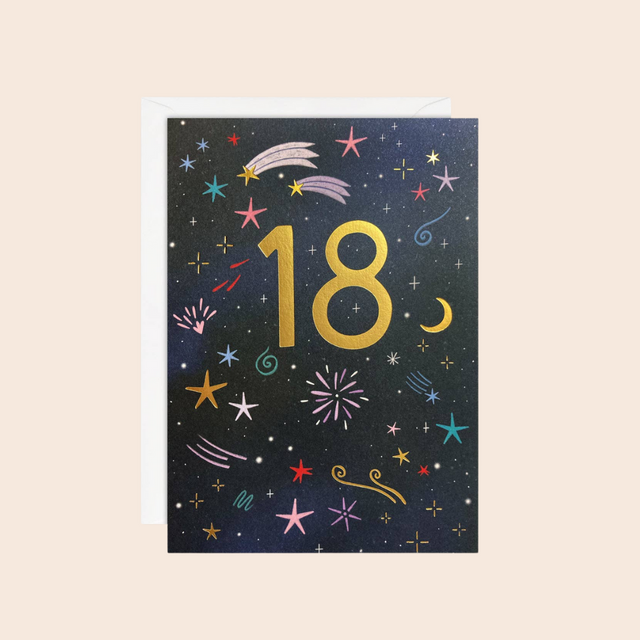 Age 18 Fireworks Card