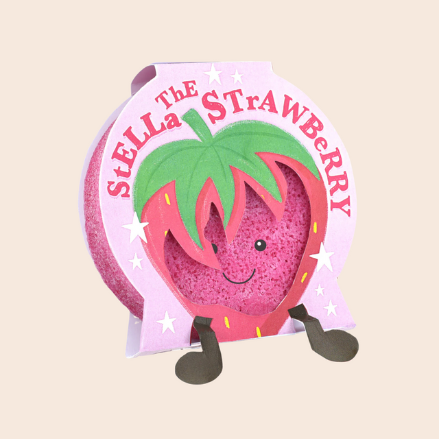 Stella the Strawberry Body Buffer Sponge