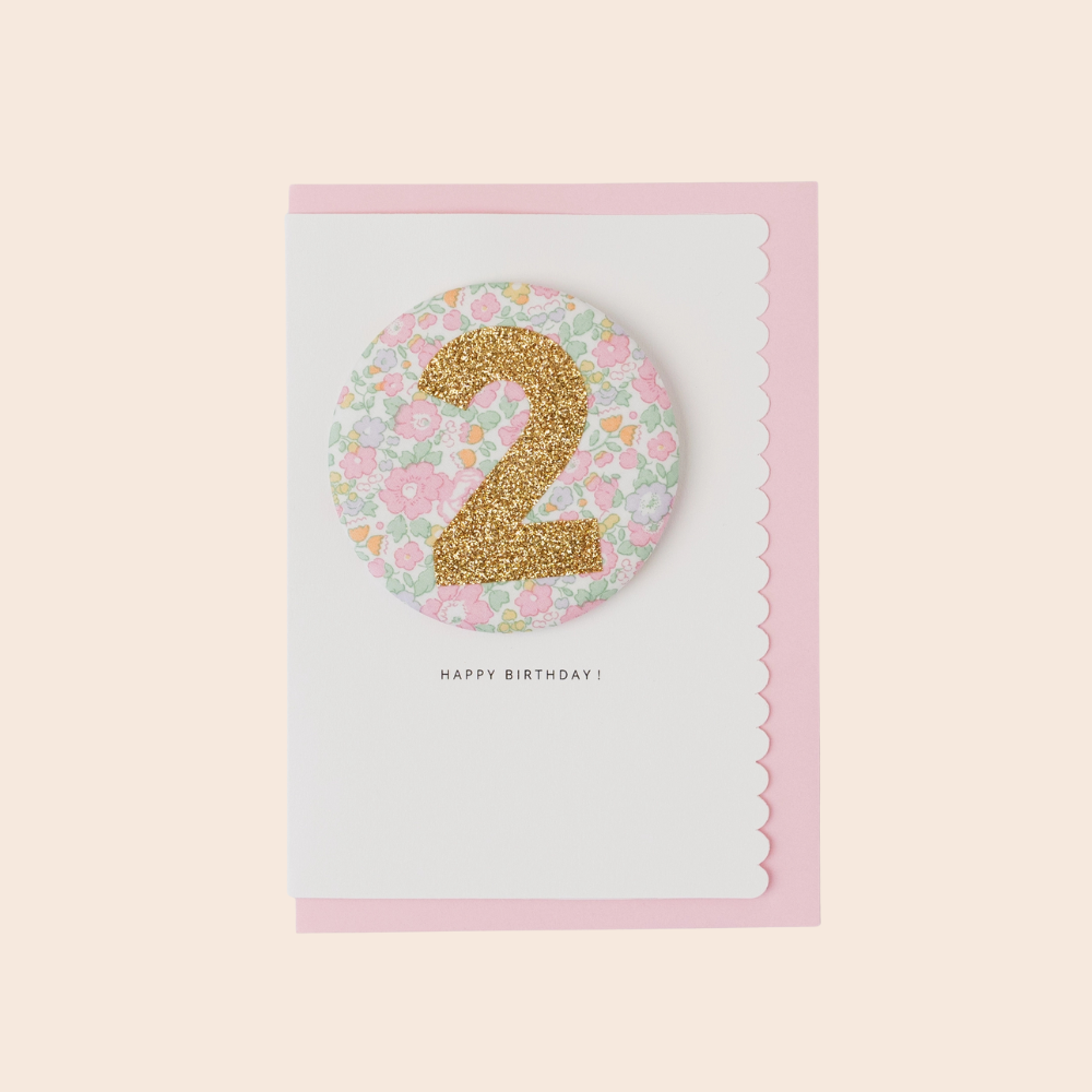 Age 2 Liberty Birthday Badge Betsy Ann Card