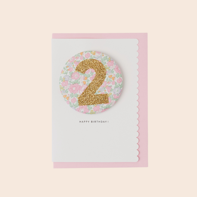 Age 2 Liberty Birthday Badge Betsy Ann Card