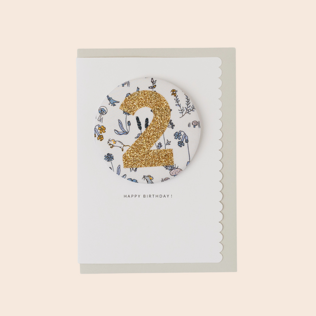 Age 2 Liberty Birthday Badge Theo Card