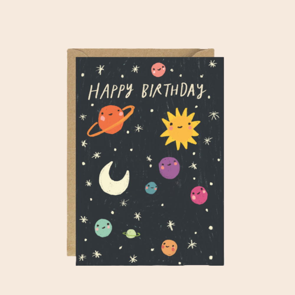 Happy Birthday Space Card