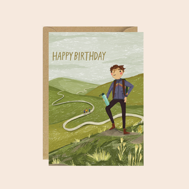 Hiking Birthday Card
