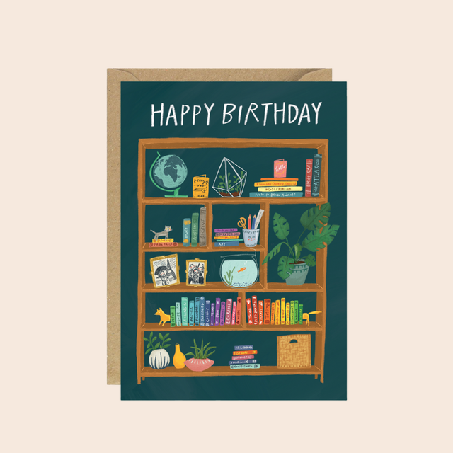 Birthday Bookcase Card