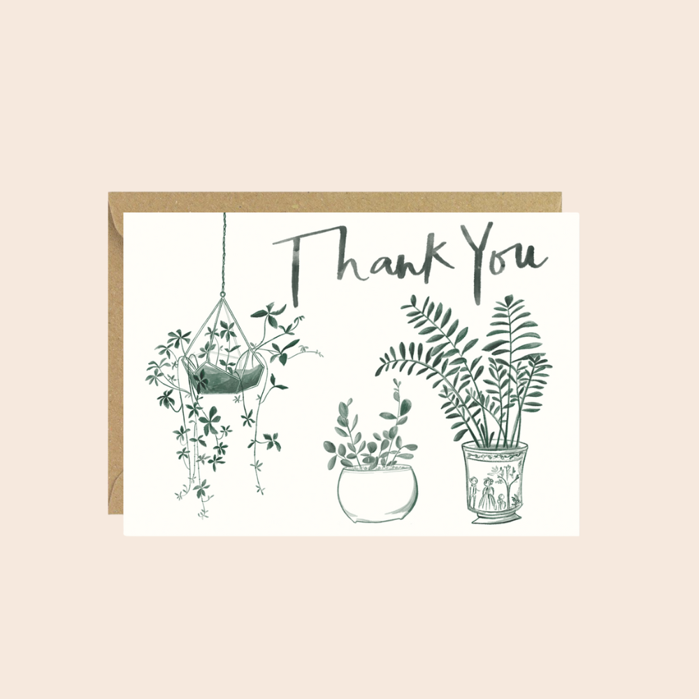 Thank You House Plants Card