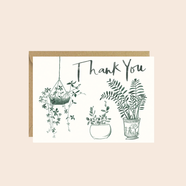 Thank You House Plants Card