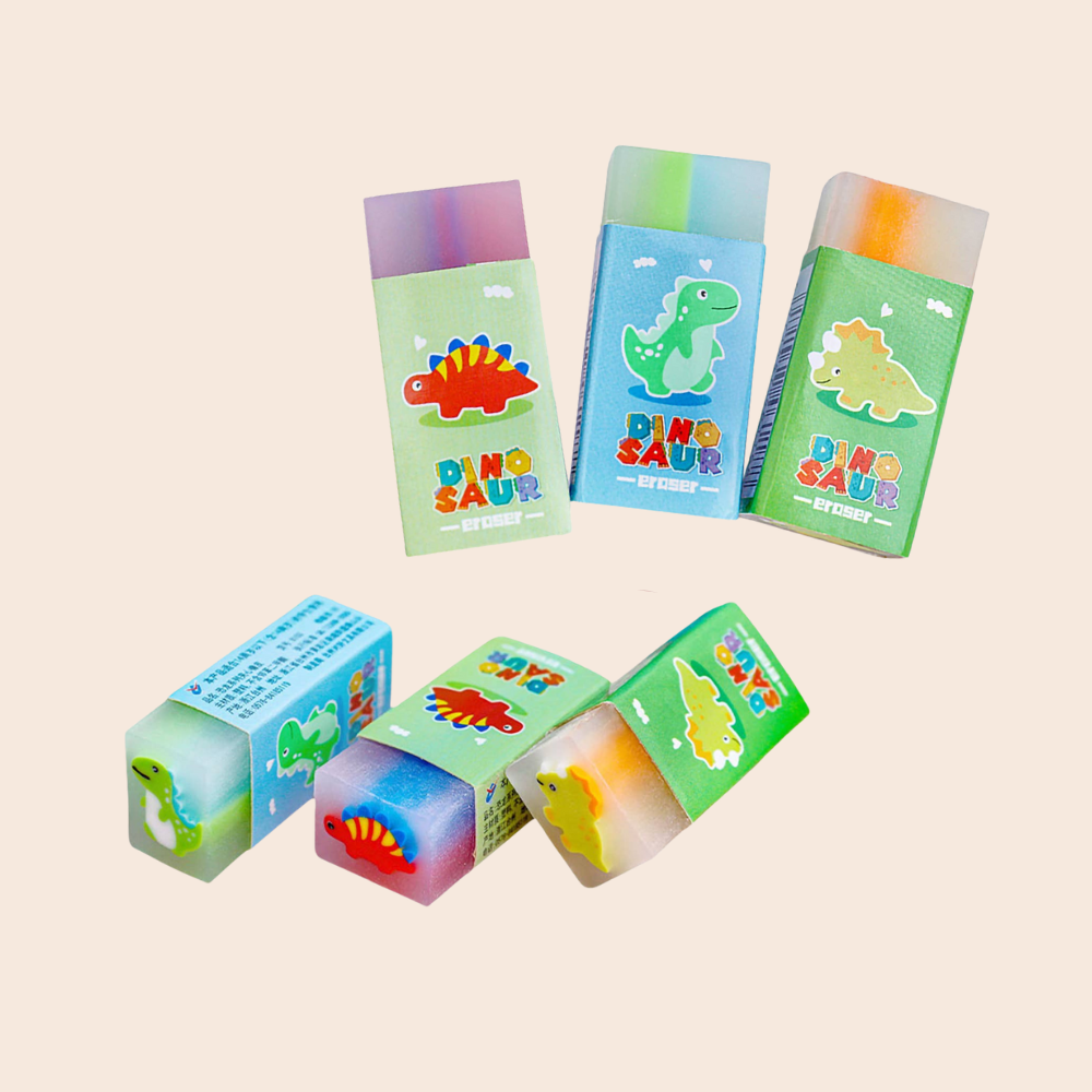 Translucent Dinosaur Friends Eraser