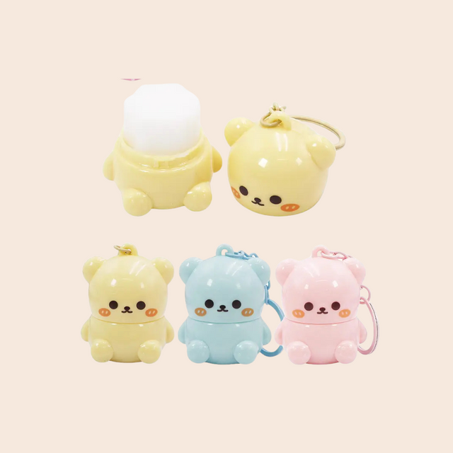 Teddy Bear Lip Balm Key Chain