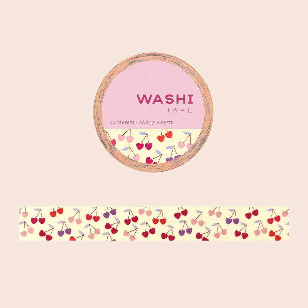 Cherry Hearts Washi Tape
