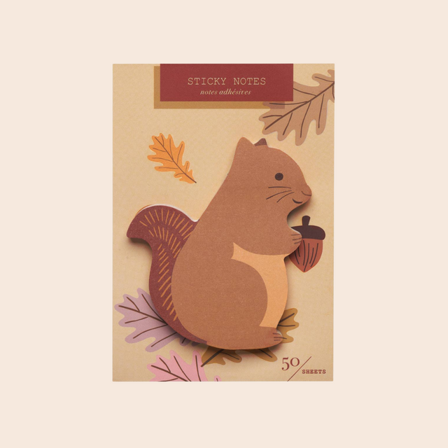 Squirrel Die Cut Sticky Notes