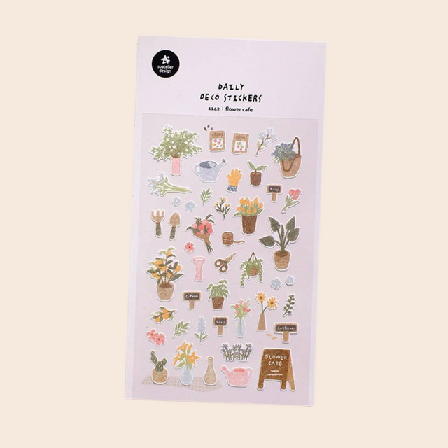 Flower Cafe Stickers