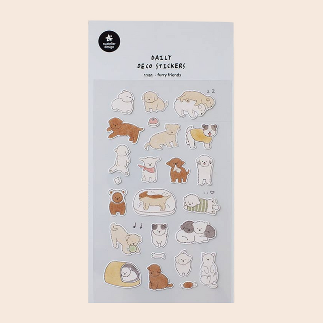 Furry friends Dog Stickers