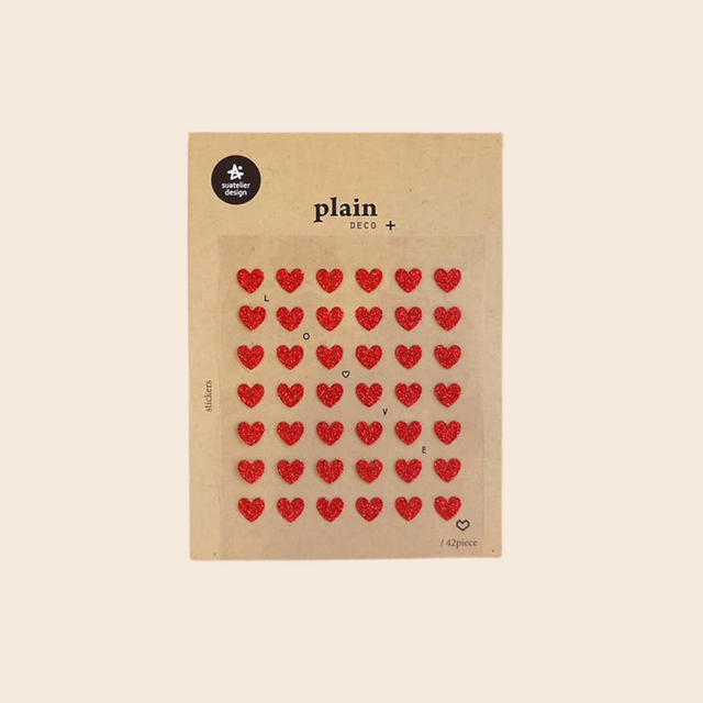 Glitter Heart Stickers