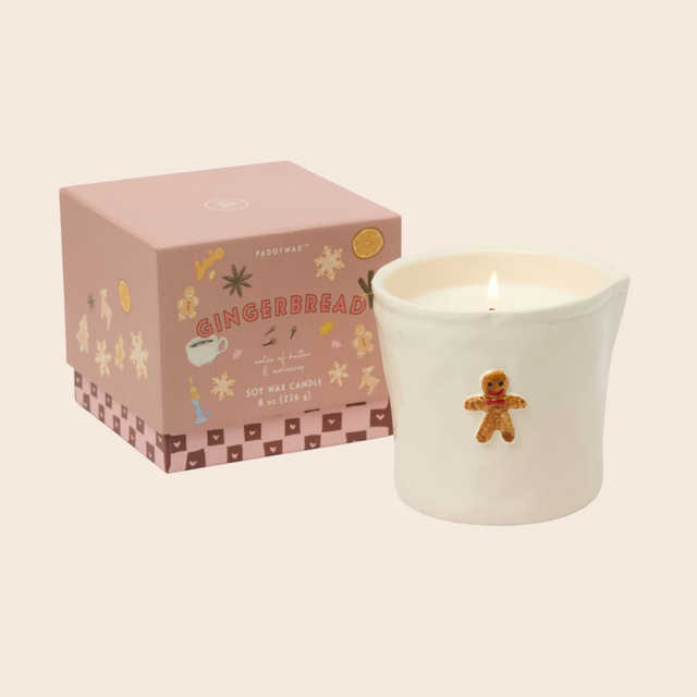 Gingerbread Bistro Ceramic Candle