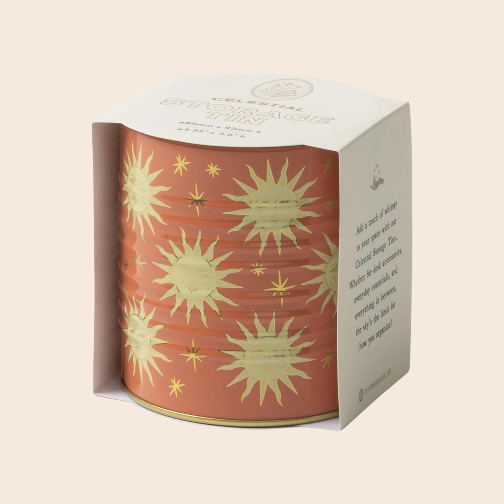 Terracotta Sun Storage Tin