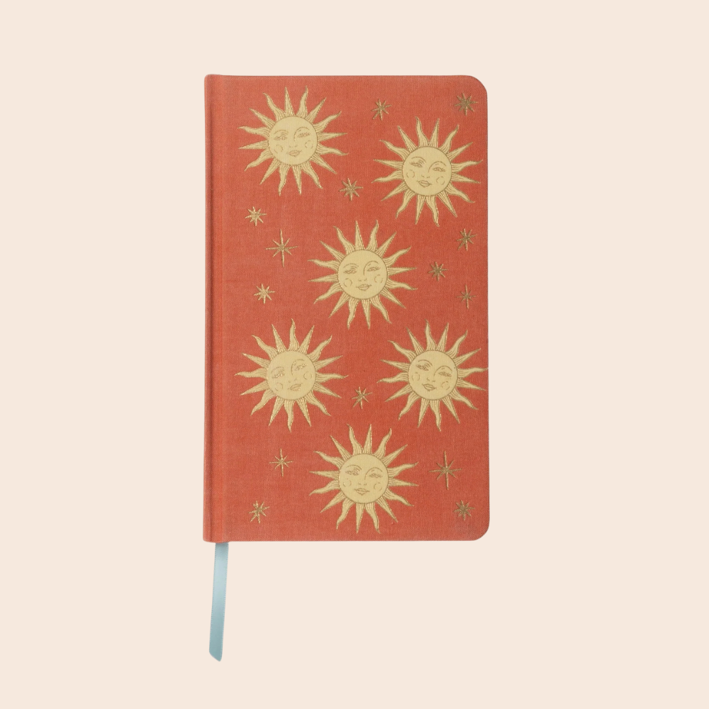 Celestial Terracotta Sun Bookcloth Journal