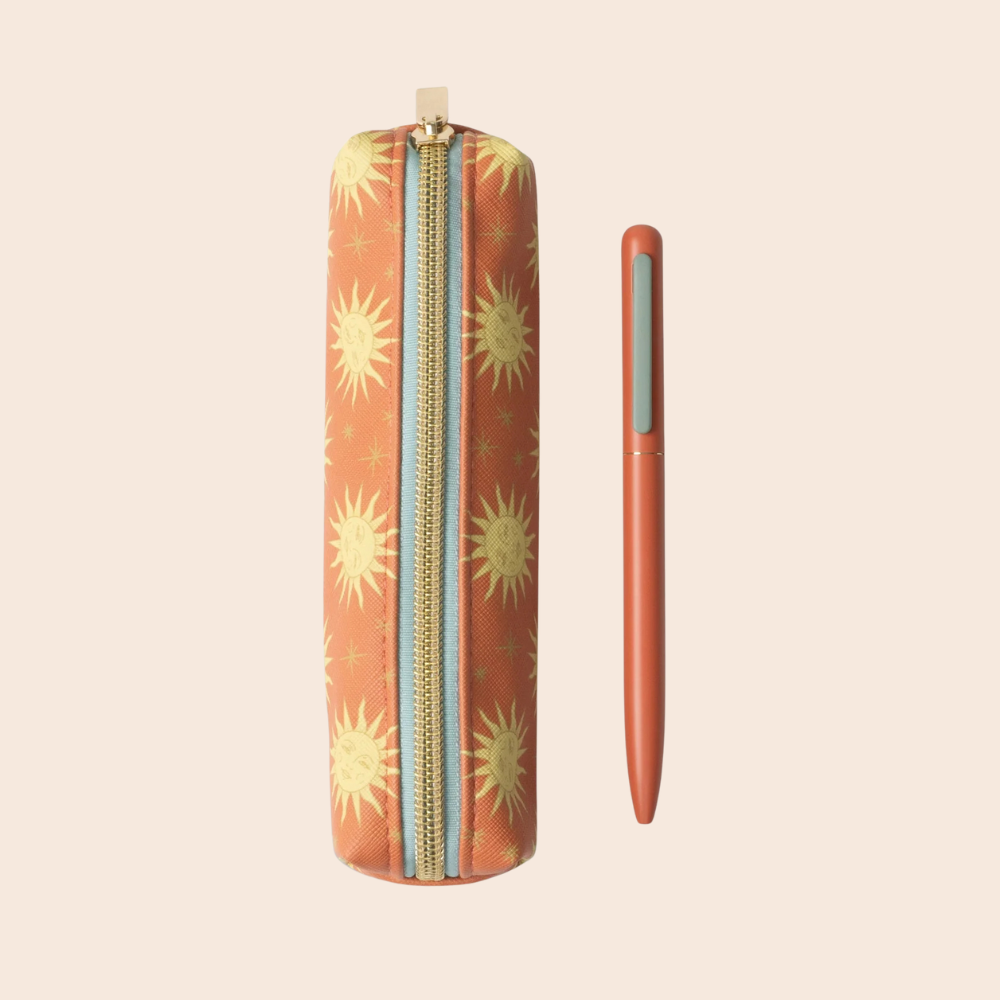 Terracotta Sun Pen & Pouch Set