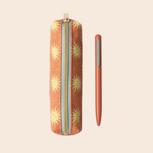 Terracotta Sun Pen & Pouch Set