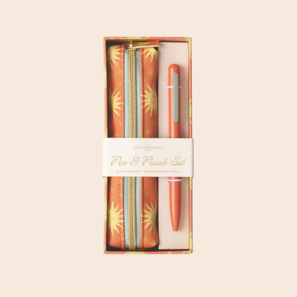 Terracotta Sun Pen & Pouch Set