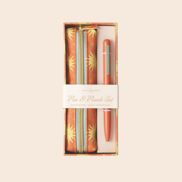 Terracotta Sun Pen & Pouch Set