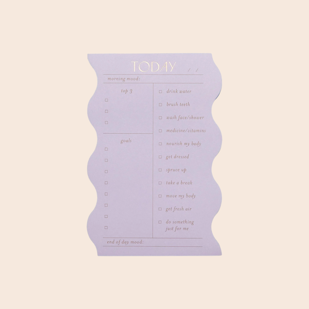 Wavy Daily Notepad - Lilac