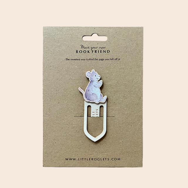 Wooden Mouse Bookmark