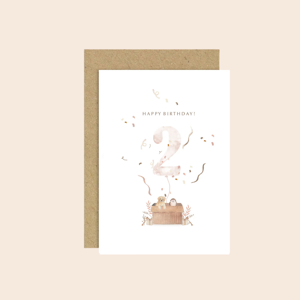 2nd Birthday Animals Card