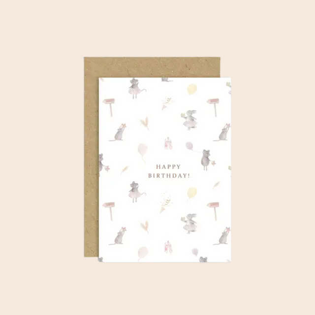 Ballerina Birthday Card