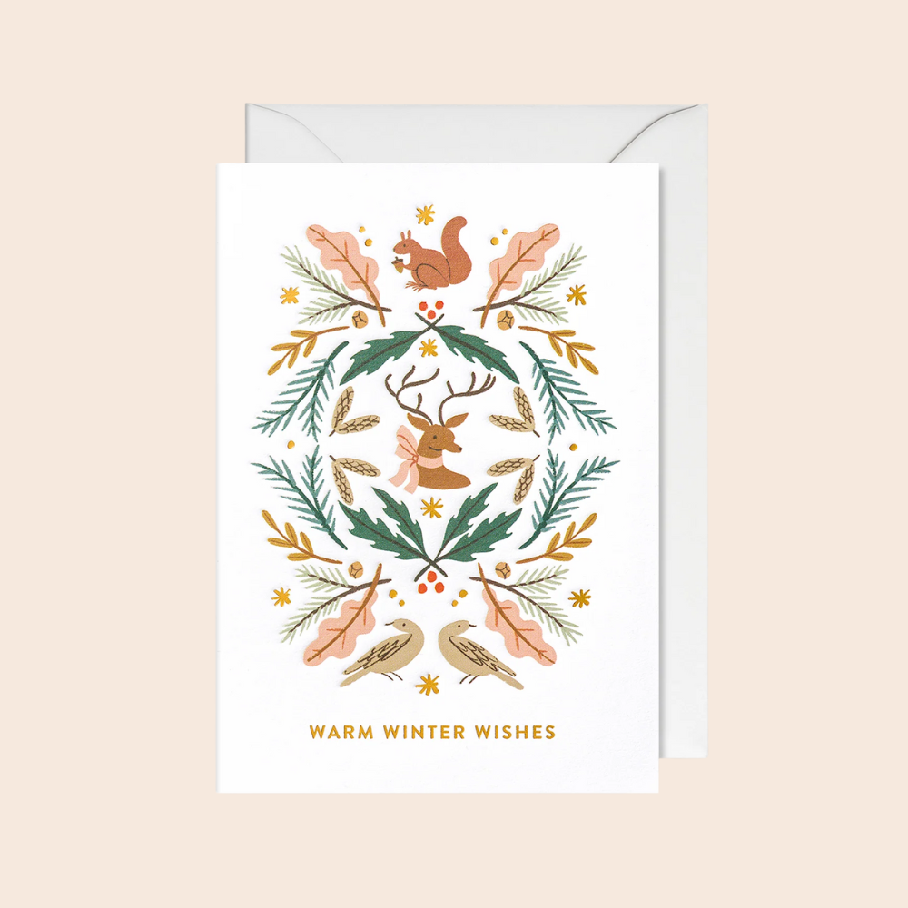 Warm Winter Wishes Christmas Card
