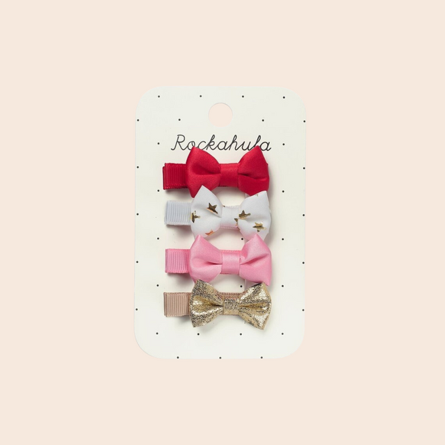 Festive Mini Bow Clips